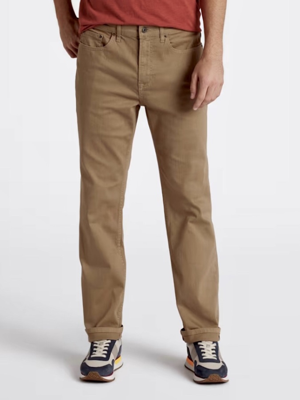 Flag & Anthem men’s jeans Nashville Straight tan brown Bridgerton wash 38 x 34